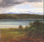 Christian Ernst Bernhard Morgenstern View Across Lake Starnberg to the Benedikte oil